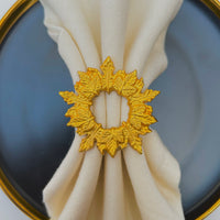 Golden Canopy Napkin Ring Set of 4