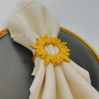 Golden Canopy Napkin Ring Set of 4